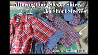 Altering Long Sleeves into Short Sleeves  TUTORIAL [upl. by Yrroc]