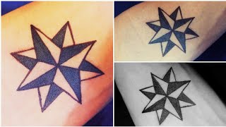 Make star tattoo using trick  how to make simple star tattoo  star tattoo [upl. by Yllut918]