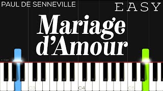 Mariage d’Amour ChopinSpring Waltz  EASY Piano Tutorial [upl. by Gregor]