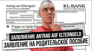 👶 Заполнение Antrag auf Elterngeld — заявление на родительское пособие [upl. by Eirrem]