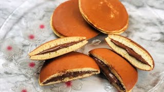 Dorayaki Recipe  Japanese Pancake Dorayaki  Dora Cake  Dorayaki with Nutella [upl. by Mehs]