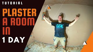 How To Plaster A Room In 1 DAY FULL GUIDE ⚡⚡ [upl. by Luise]