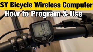 How to Program amp Use the SY Bicycle Wireless Computer Speedometer and Odometer [upl. by Meghan]