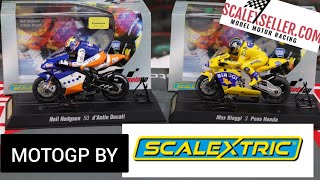 Slot car review Scalextric MOTOGP [upl. by Aliam]