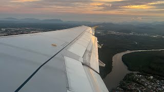 Late evening departure from Kuching International Airport sunset [upl. by Nalyorf]