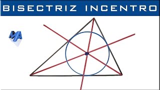 Bisectrices de un triangulo  Incentro [upl. by Cirdet]