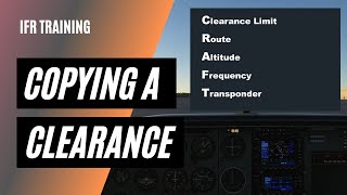 CRAFT Clearance  Receiving IFR Clearance from ATC  IFR Clearance Practice [upl. by Sokairyk]