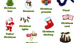 Anglais Christmas vocabulary [upl. by Basilio269]