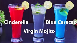 Cinderella Mocktail  Virgin Mojito  Blue Curacao [upl. by Redliw558]