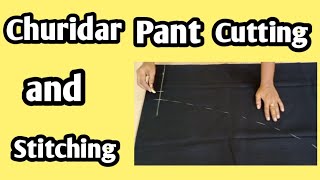 Churidar pant cutting and stitching easy method for beginners  Malas Studio [upl. by Namwob]