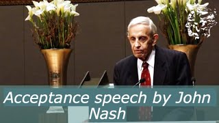 John Nash Acceptance Speech  The Abel Prize [upl. by Vincenta449]