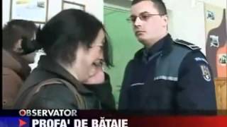 Romanian Police Officer Slaps Teacher [upl. by Wanyen]