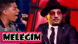 the voice  soolking Ft dadju  melegim فتى يبهر حكام ذافويس بأغية سولكيغ الجديدة [upl. by Kentiggerma688]