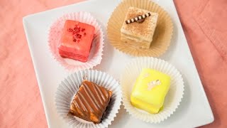 HOW TO MAKE PETIT FOURS 4 FLAVORS [upl. by Nancee181]