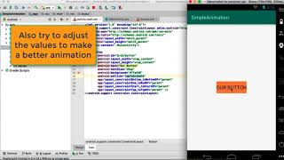 Android Studio Animation Button Scale and Bounce Animation [upl. by Archaimbaud]