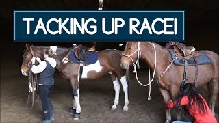 TACK UP RACE  English vs Western [upl. by Dougal132]