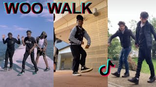 WOO WALK TIKTOK DANCE COMPILATION Get back  Pop Smoke [upl. by Kcira]