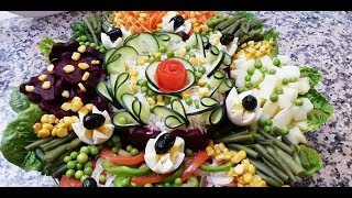 Recette Salade Composée Jardinière  Cuisine Marocaine [upl. by Yasibit]