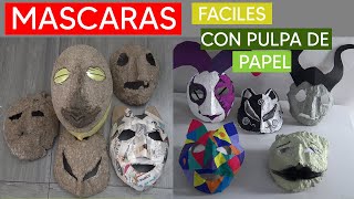 MASCARAS HECHAS DE PAPEL PAPER MACHE MASKS [upl. by Studner]