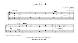 Rameau  Hymne à la nuit  Piano [upl. by Kilmarx]