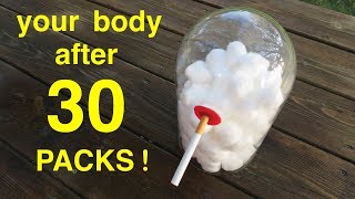 How Smoking 30 PACKS of Cigarettes Wrecks Your Lungs ● You Must See This [upl. by Alrad382]