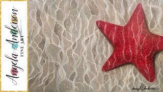 EASY Starfish Underwater Acrylic Painting Beginner Step by Step Tutorial LIVE [upl. by Hadlee114]