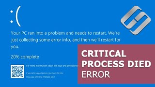 How to Fix 🛠️ the Error CRITICAL PROCESS DIED 🐞 When Booting Windows 10 or 8 [upl. by Elianora]