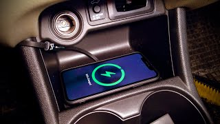 Universal wireless phone charger incar testing [upl. by Eycal]