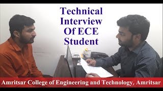 Technical Interview of ECE Student  Amritsar College of Engineering and Technology [upl. by Anua]