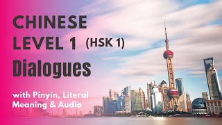 HSK1 Textbook Dialogues  HSK Level 1 Chinese Listening and Speaking Practice  HSK 1 Vocabularies [upl. by Bigner]