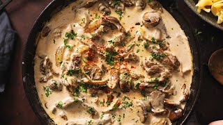 Easy Beef Stroganoff Recipe [upl. by Jedthus]