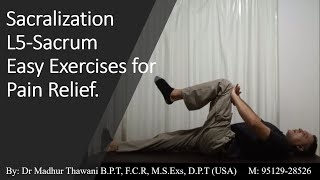 Sacralization L5 Sacrum Easy Exercises for Back Pain Relief [upl. by Bokaj]