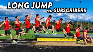 UNBELIEVABLE Long Jump vs Subscribers NSTC [upl. by Esiahc]