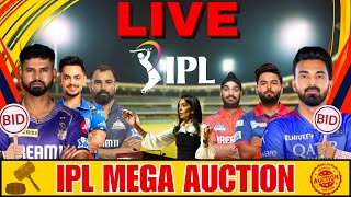 LIVE IPL Mega Auction 2025 Today Live Updates  Latest IPL Auction News amp Player Bids [upl. by Desirae571]