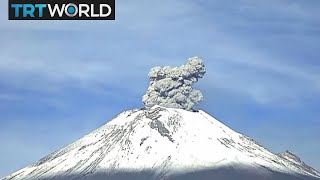 Mexico Volcano Massive volcano Popocatepetl erupts [upl. by Linehan19]