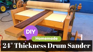 ❌ DIY Homemade 24quot Thickness Drum Sander  Build and parts detail Overview [upl. by Ninetta]