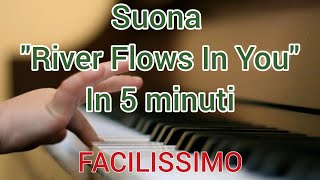 River Flows In You  Piano TUTORIAL FACILE e VELOCE principianti [upl. by Anavrin]