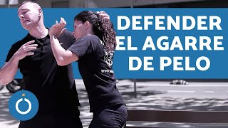 KRAV MAGA para MUJERES  Defensa personal AGARRE PELO [upl. by Fronniah]