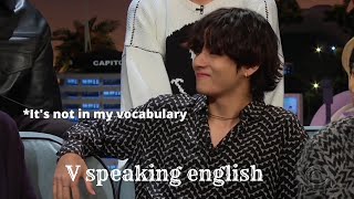 V Kim Taehyung speaking the cutest English for 612 seconds [upl. by Eciram]