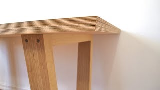 DIY Modern Plywood Dining Table [upl. by Ahseirej]