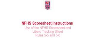 NFHS High School Volleyball ScoresheetScorebook Keeping amp Libero Tracking Tutorial [upl. by Ecienaj]