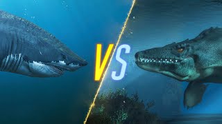 Megalodon VS Mosasaurus [upl. by Felicle757]