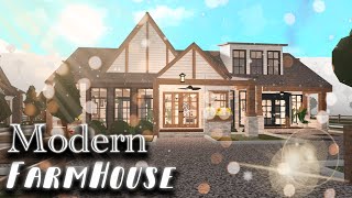 Bloxburg Speedbuild  Modern Farmhouse Ranch roblox [upl. by Rednasyl]