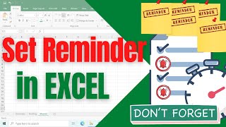 HOW TO SET REMINDER IN EXCEL [upl. by Esyle]