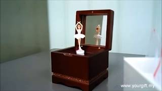 Dancing Ballerina Wooden Music Box CS0342 [upl. by Halvaard102]