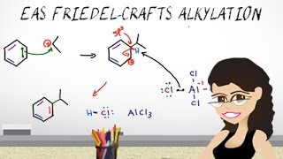 FriedelCrafts Alkylation Reaction Mechanism EAS Vid 6 by Leah4sci [upl. by Perri]