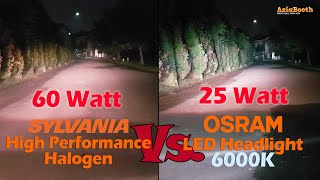 OSRAM LED Headlight vs High Performance Halogen Bulb [upl. by Kirstin]