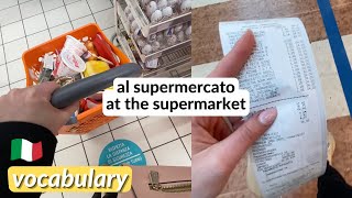 Italian Vocabulary and Pronunciation at the Supermarket ITA audio subs [upl. by Mittel]