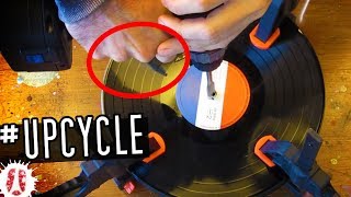 What Can Be Made With Old Vinyl Records  Easy DIY Vinyl Record Crafts projects ideas upcycle [upl. by Trilbie]