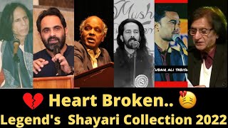 💔 Heart Broken Legends Best Shayari Collection 2022  Tahzeeb Hafi  Jaun Elia  Dr Rahat Indori [upl. by Cathlene]